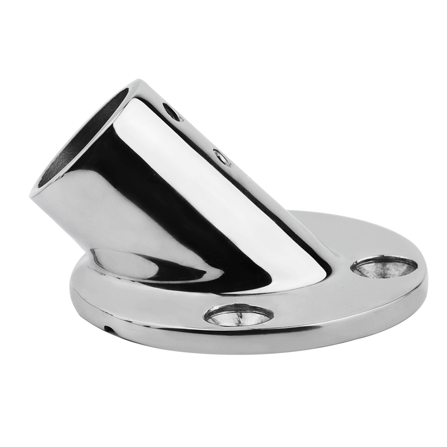 25mm 30 45 60 90 Degrees Mount Pipe Stanchion Stainless Steel Boat Handrail Fittings Stanchion Round Base