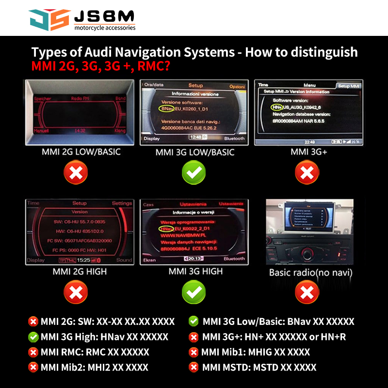 JSBM Bluetooth For Car Wireless bluetooth Module AMI Music Aux Adapter  for Audi VW MMI 3G MDI VW Golf Jetta Passat models 2011