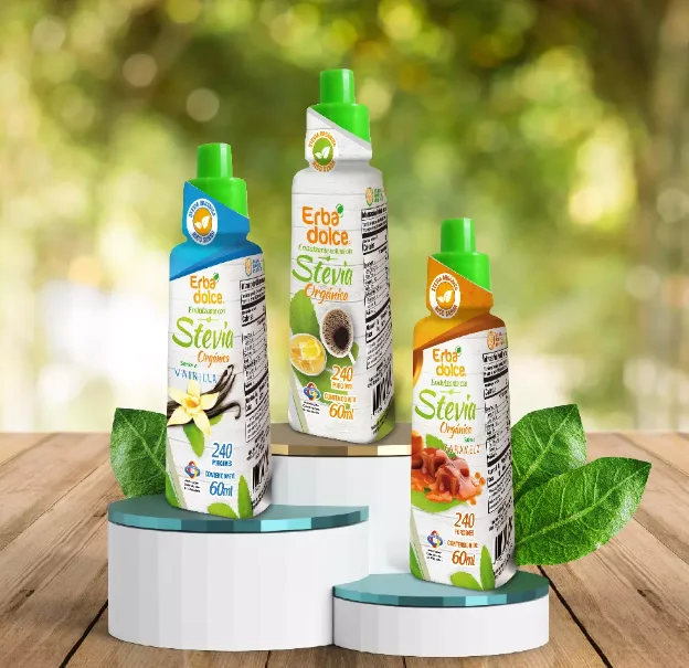 (4packs) Erba Dolce Stevia Liquid Sweetener 3 Flavor Pack