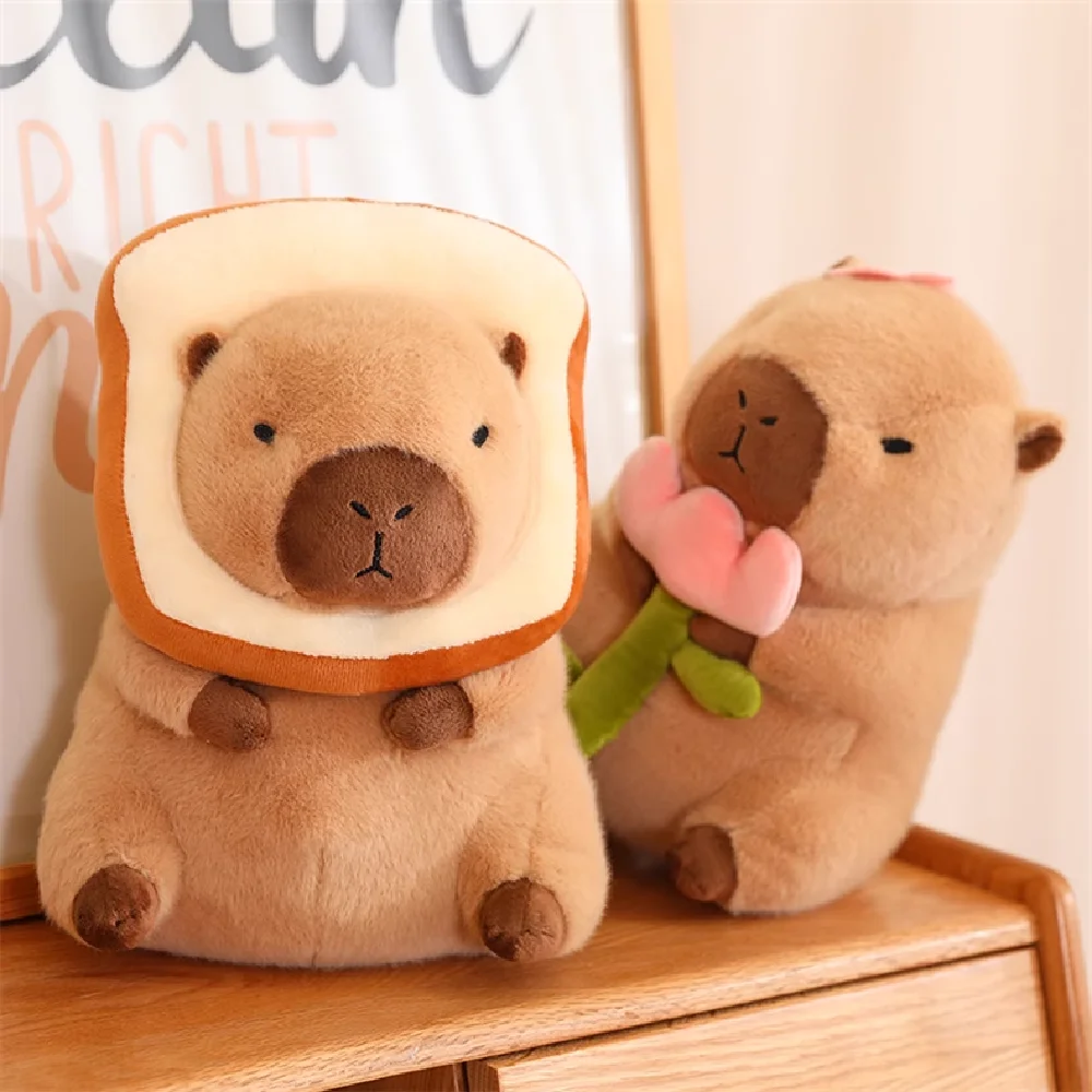 ตุ๊กตา Stitch ยัดไส้น่ารัก Capybara ขนมปังนุ่มพิเศษสำหรับเป็นของขวัญวันเกิดสำหรับเด็กของตกแต่งห้อง