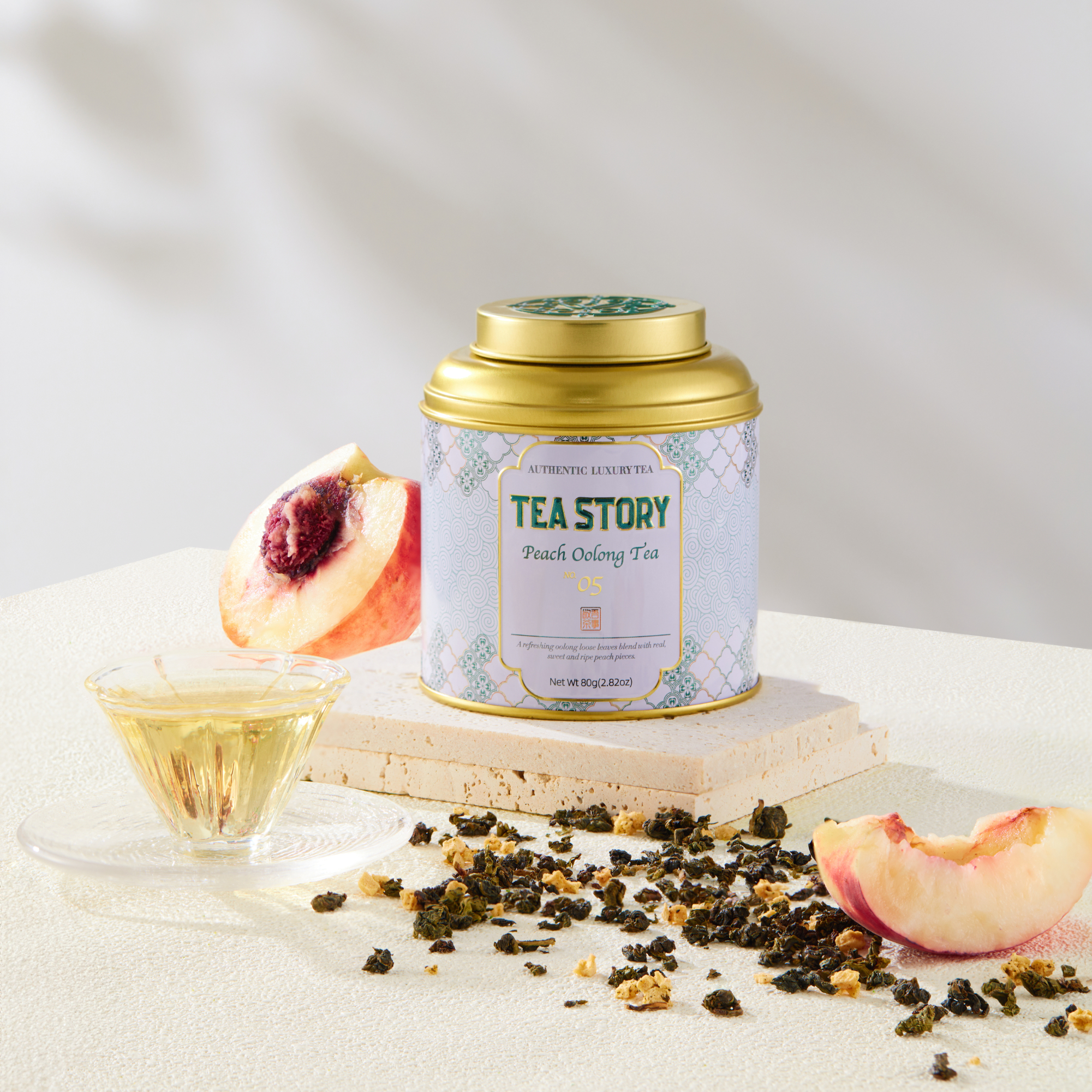 Peach Oolong Tea - Luxury Tea Caddy - 80g
