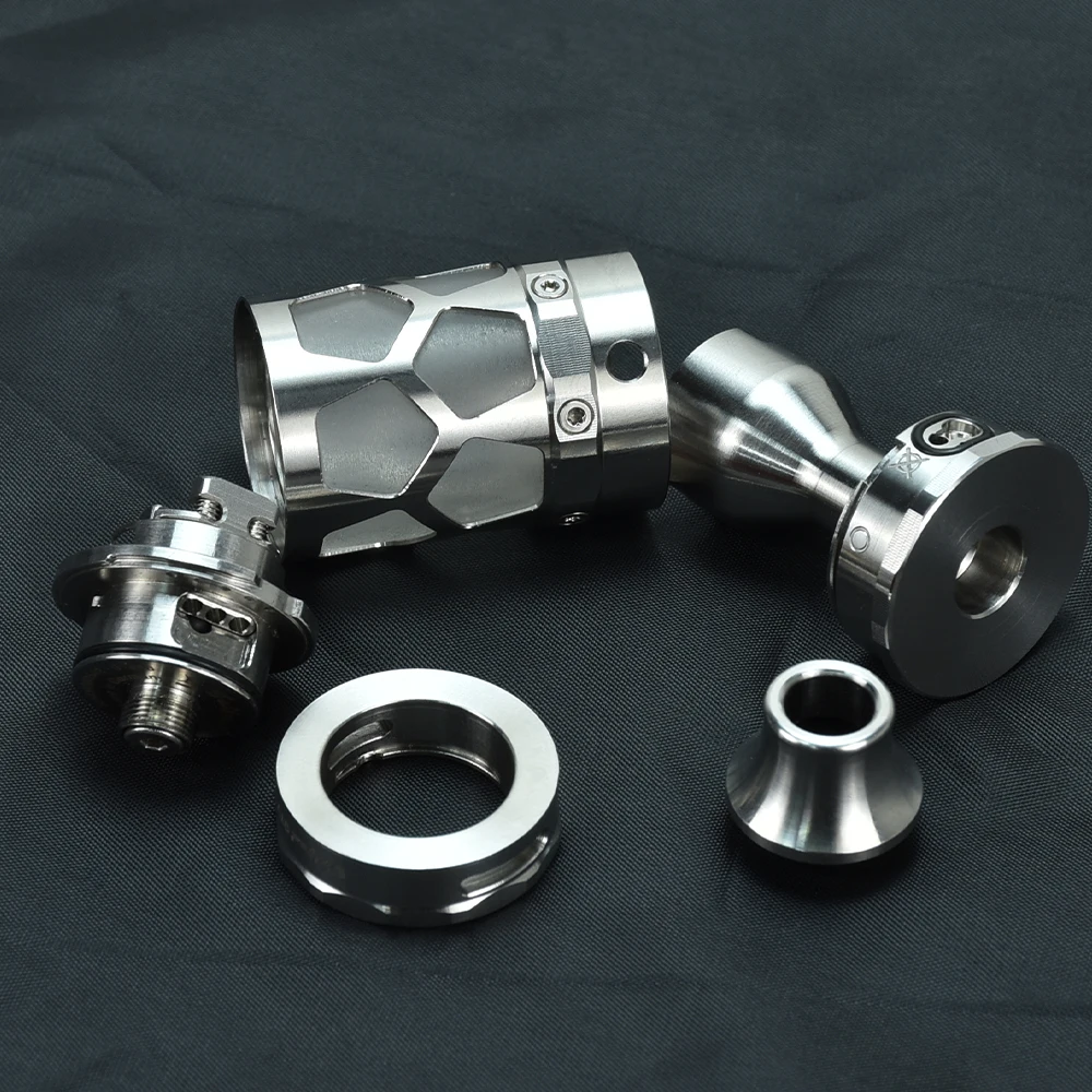 Taifun GT5 RTA 25mm Typhoon GTV Style Atomizador 6ml Vaporizador ajustable Flujo de aire 510 Punta de goteo vs Taifun gt4 gtr gt noe VapeTank