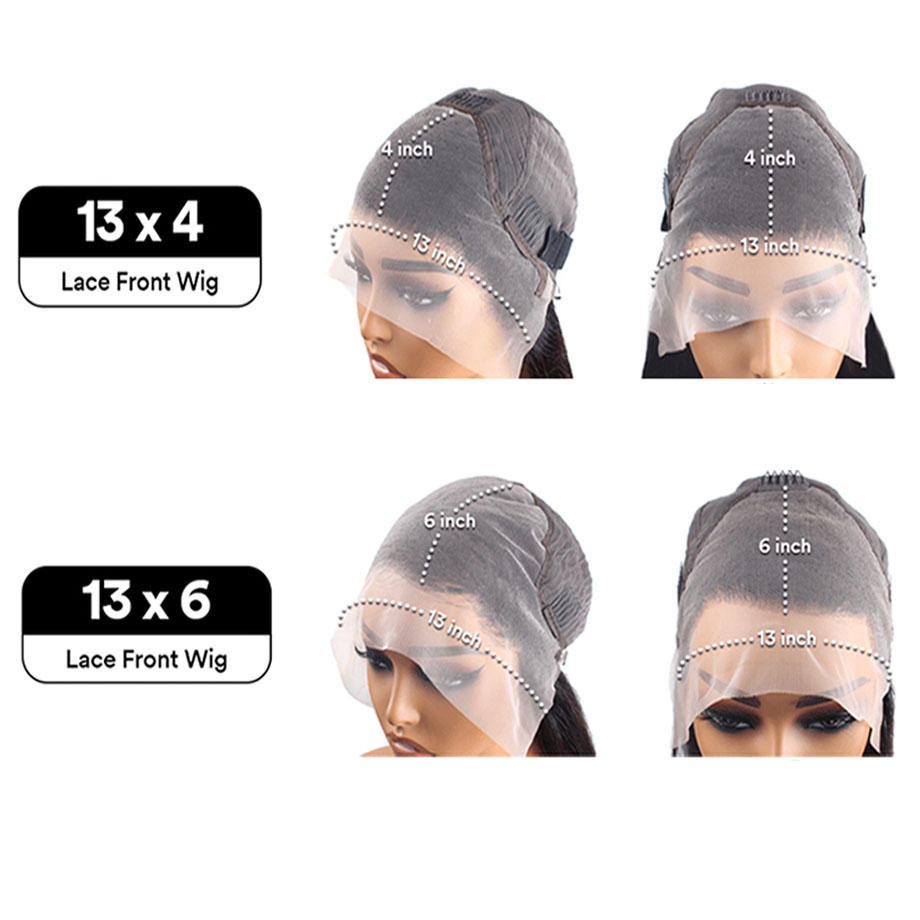 Parrucche per capelli umani con evidenziazione colorata da 30 pollici Parrucche anteriori in pizzo brasiliano per onda del corpo per le donne 13x4 13x6 Parrucca a onda sciolta trasparente HD