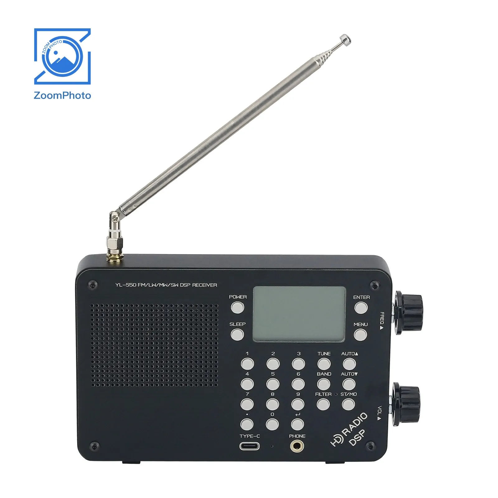 HamGeek TEF6638 DSP Vollbandradio Digitales Tuning-Radio YL-550 FM/LW/MW/SW DSP-Empfänger mit Bildschirm