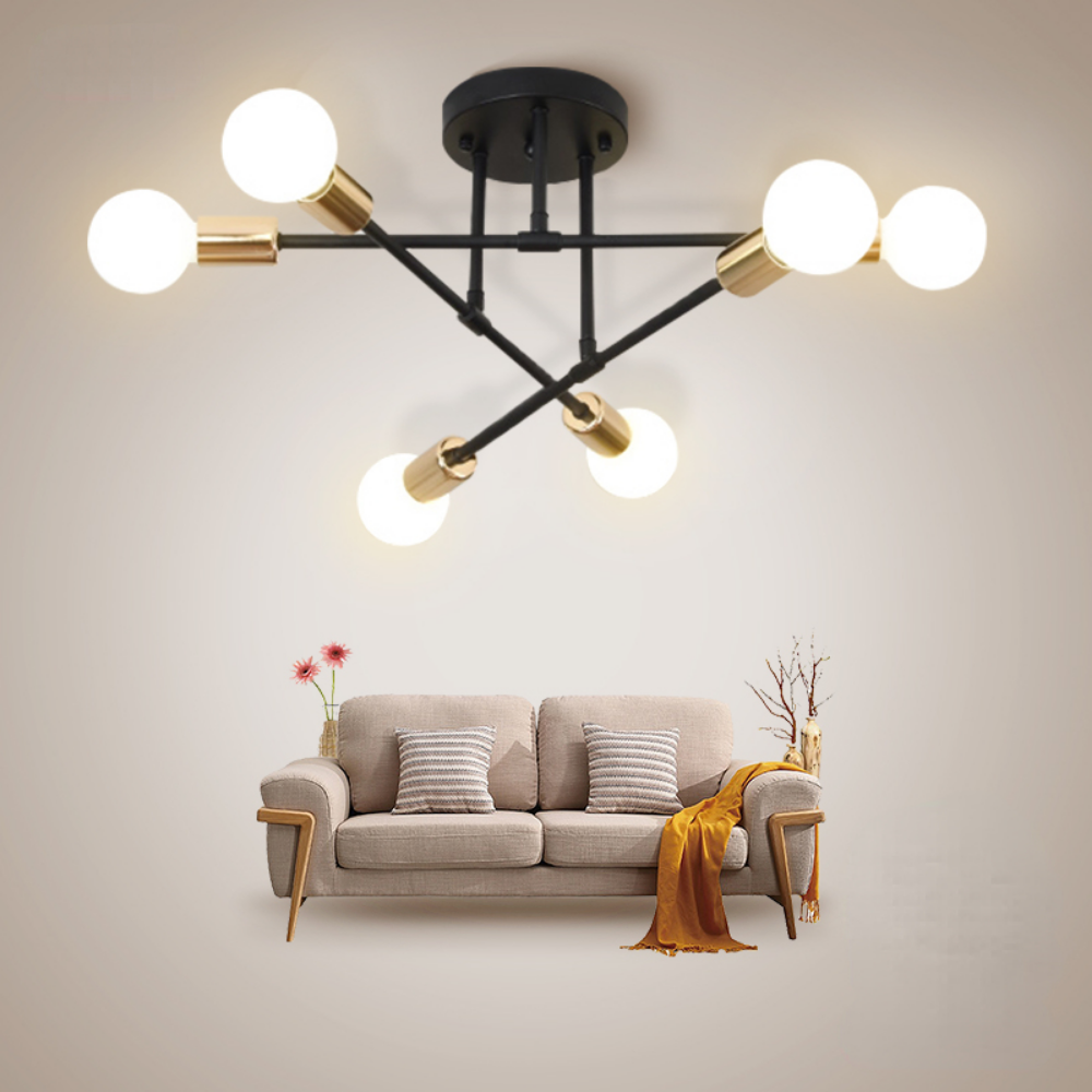 Dropshiping-candelabro moderno, iluminación sencilla para decoración del hogar, bombillas LED, lámpara de techo para dormitorio, comedor, lámpara colgante para el salón