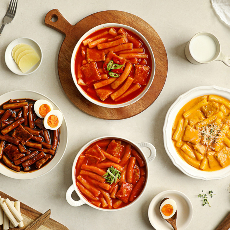 GBROWA 토끼밀 오리지널 즉석 떡볶이 4세트(떡+소스) + 어묵100g 총 8인분 외