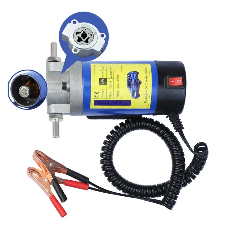 Tragbare elektrische Öltransferpumpe mit 12 V/24 V – 1–4 l/min Kraftstoff-/Dieselextraktor für Auto, Boot, Motor – Siphon-Werkzeug mit automatischer Abschaltung