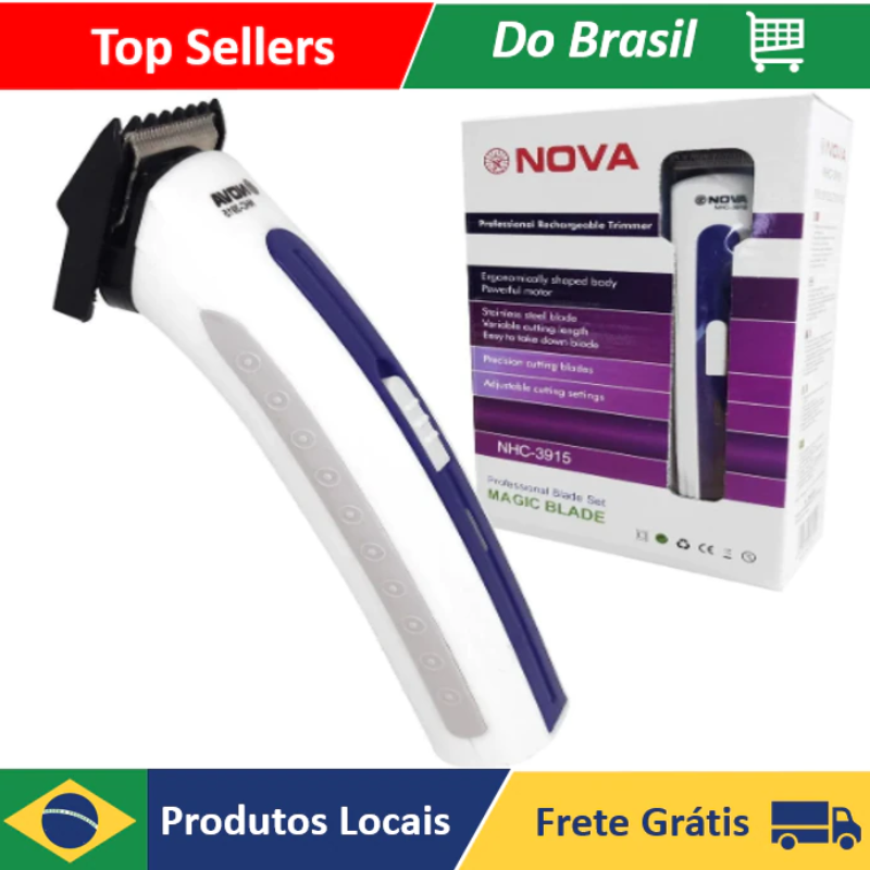 Máquininha De Cortar Cabelo e/ou Barbeador Portátil Aparador Barba 3915 bivolt Recarregável-ENVIO IMEDIATO PARA TODO BRASIL