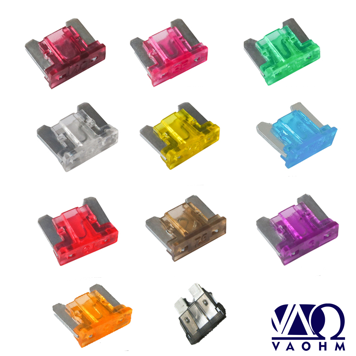 10PCS Mikro Klingentyp Überstromschutzmodul für Kraftfahrzeuge 3A 5A 7.5A 10A 15A 20A 25A 30A 35A 40A