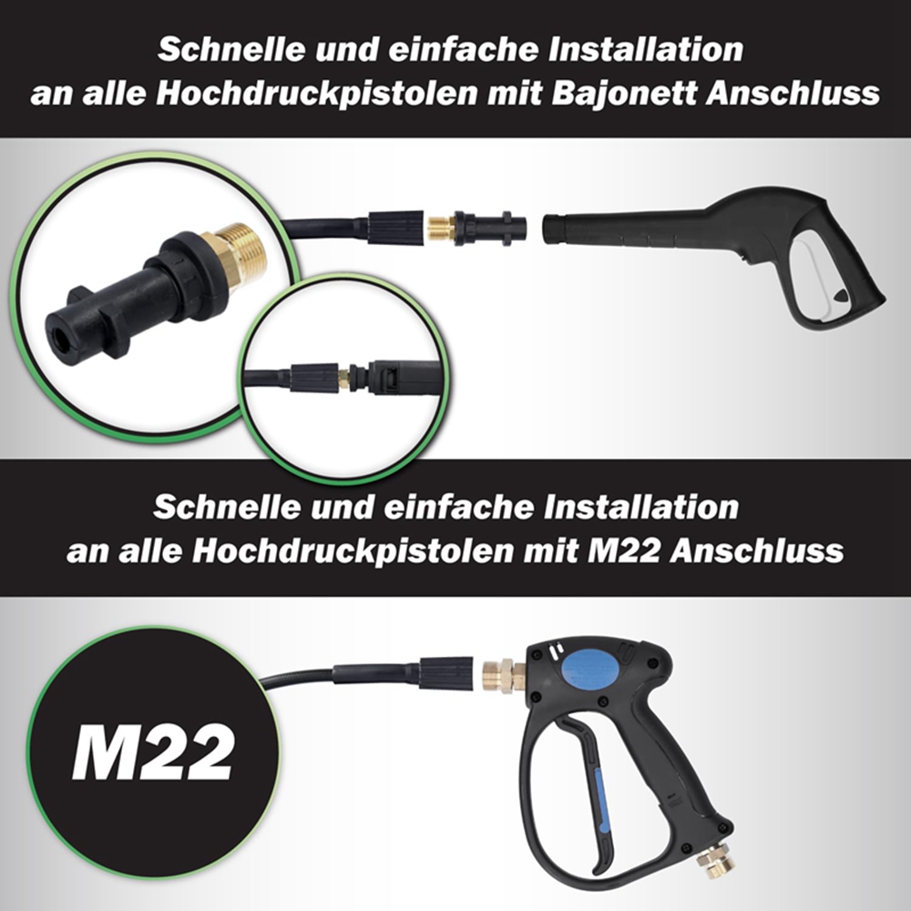 High Pressure Pipe Cleaning Hose Drain Cleaner Pipe for Karcher K2-K7/HD/HDS Universal Pipe Sewer Cleaning Set Rotating Nozzles