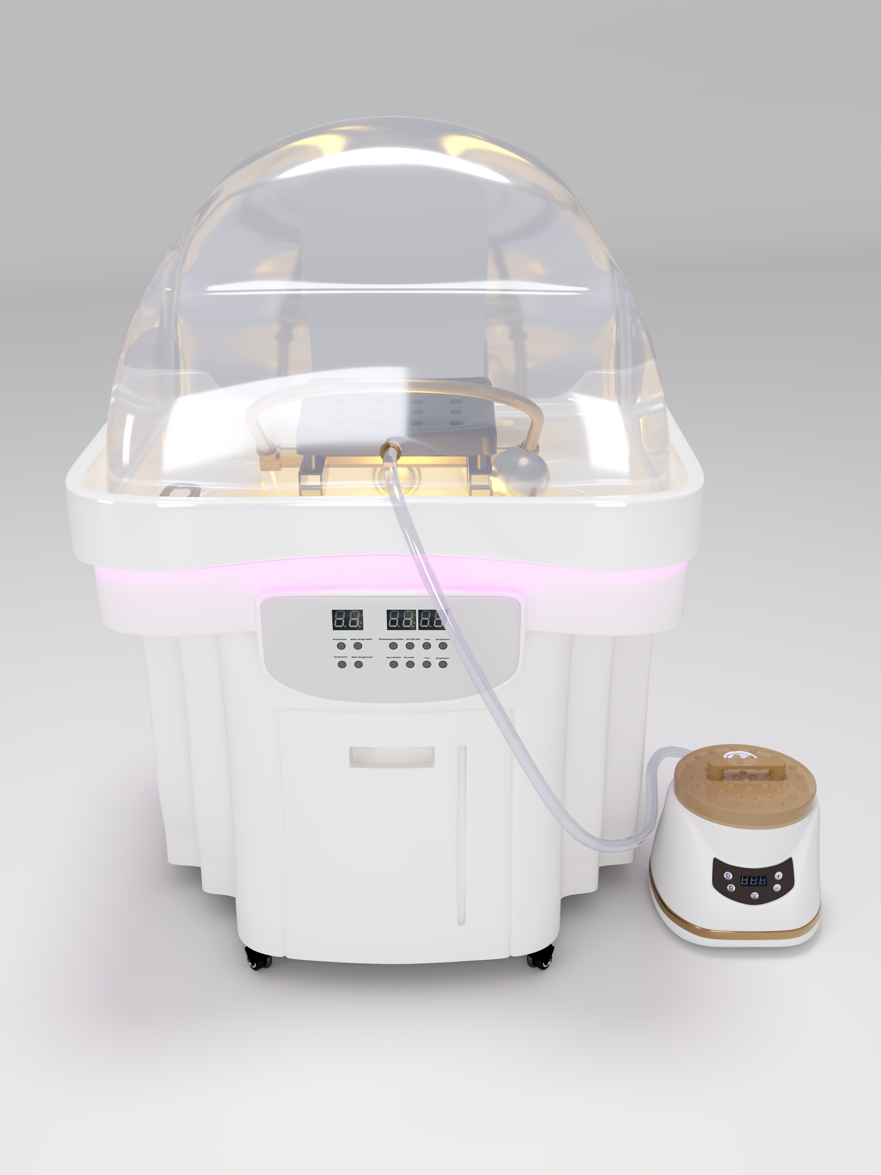 Spa-Shampolo, multifunktionaler Massagetisch, Shampolo, 60 Buchstaben Wasserspeicher + 30 Buchstaben Abwassertank + Begasungsgerät + Abdeckung