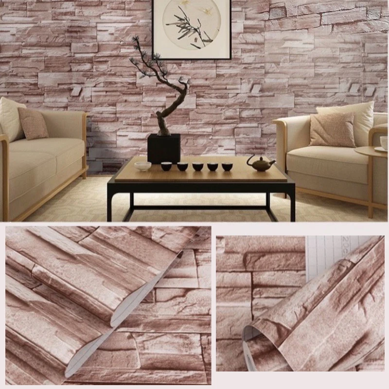 35x38.5cm pvc impermeável falso tijolo papel de parede cozinha quarto decoração auto adesivo casca e vara para casa pequeno espaço decoração
