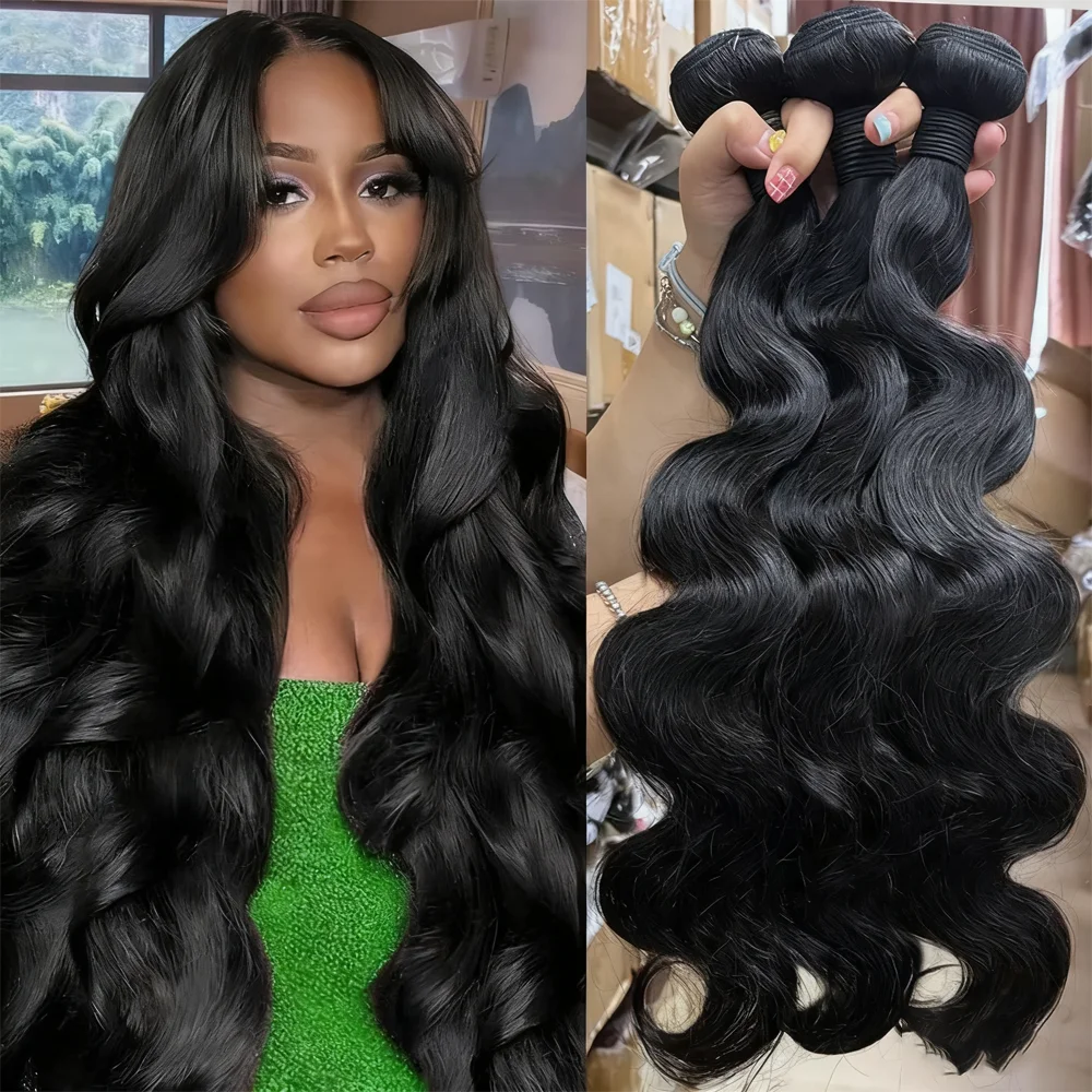 24 26 28 Polegada feixes de onda do corpo cabelo humano 12a tecer cabelo brasileiro extensões de cabelo humano 100% cabelo humano 3 4 pacotes para mulher