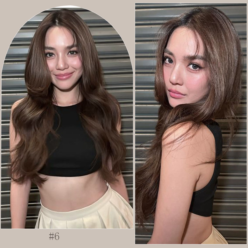 Chocolate marrom bio onda do corpo tecer cabelo pacotes 26 "/30" sintético de alta temperatura macio natural humano-como fibra extensão do cabelo