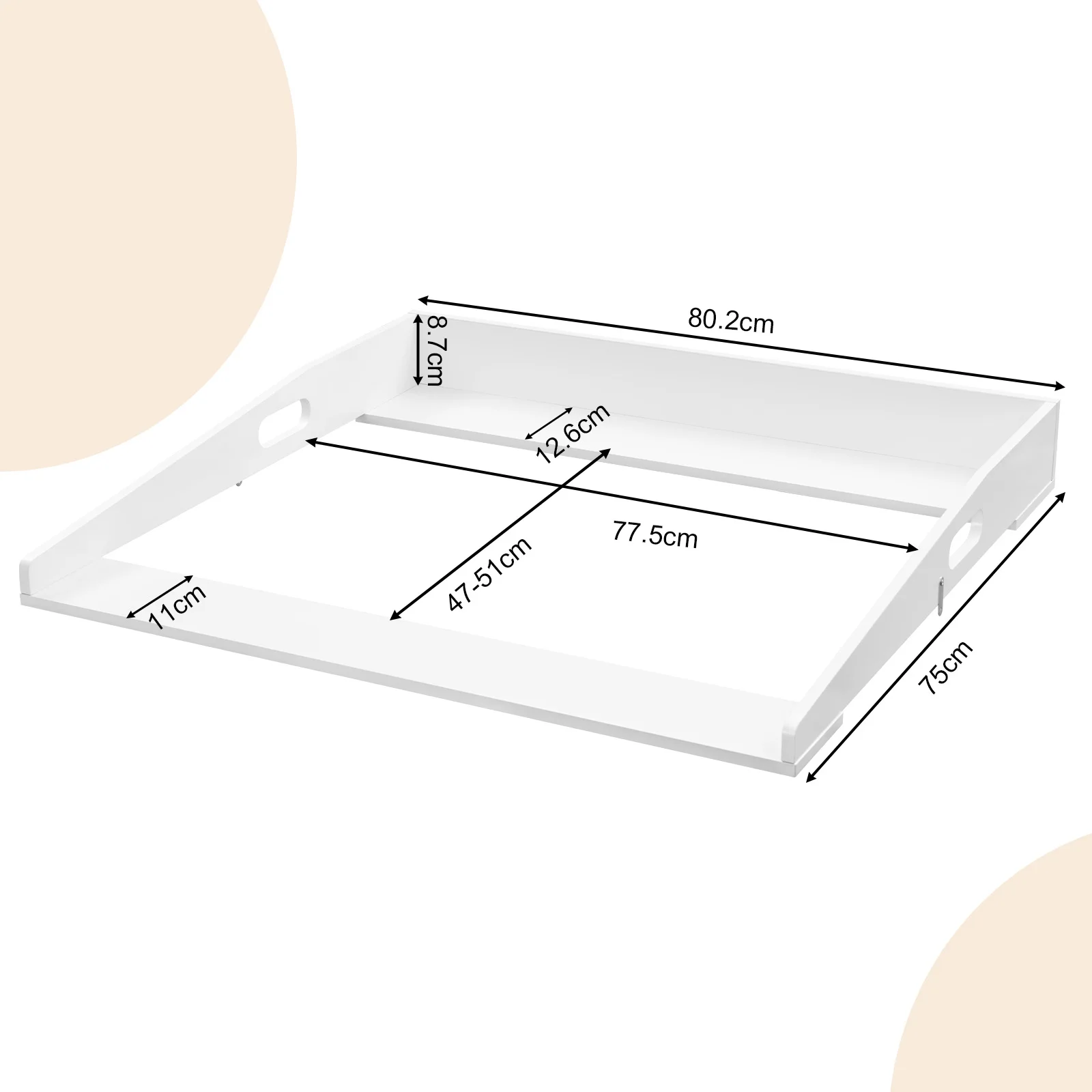 WOLTU Accessorio universale per fasciatoio con pareti laterali Fasciatoio per cassettiera, armadietto, fasciatoio per bambini