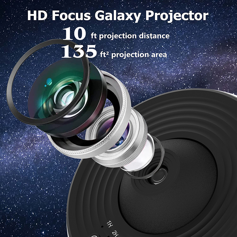 Proyector de galaxia de luz nocturna Proyector de cielo estrellado 360 ° Lámpara planetaria giratoria para dormitorio de niños, regalo del Día de San Valentín, decoración de boda