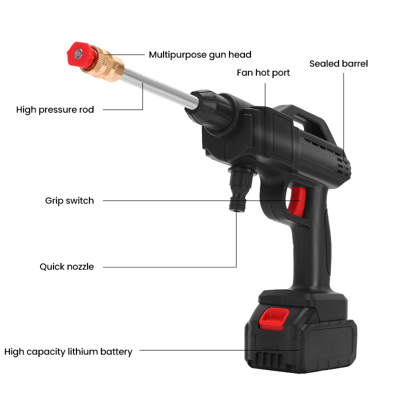 600W 30BAR Cordless idropulitrice ad alta pressione rondella giardino pistola ad acqua a spruzzo macchina per la pulizia dell'acqua di lavaggio per batteria Makita 18V