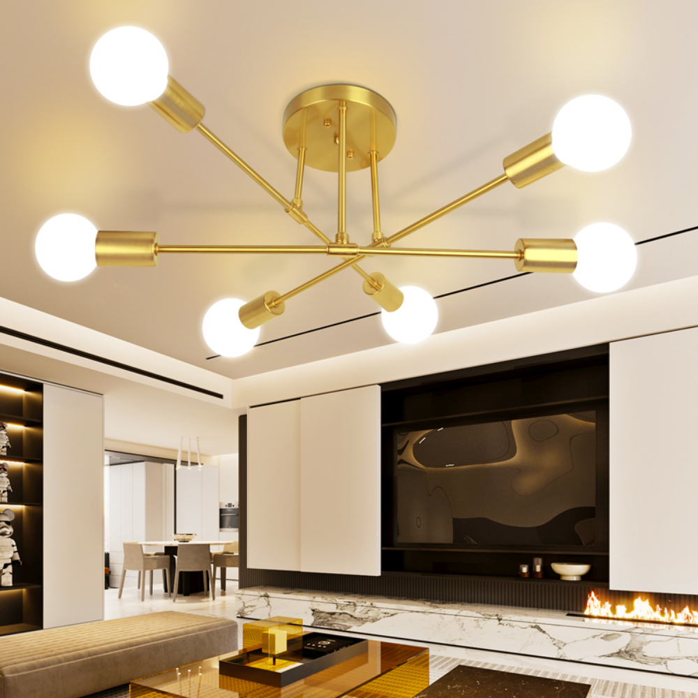Dropshiping-candelabro moderno, iluminación sencilla para decoración del hogar, bombillas LED, lámpara de techo para dormitorio, comedor, lámpara colgante para el salón