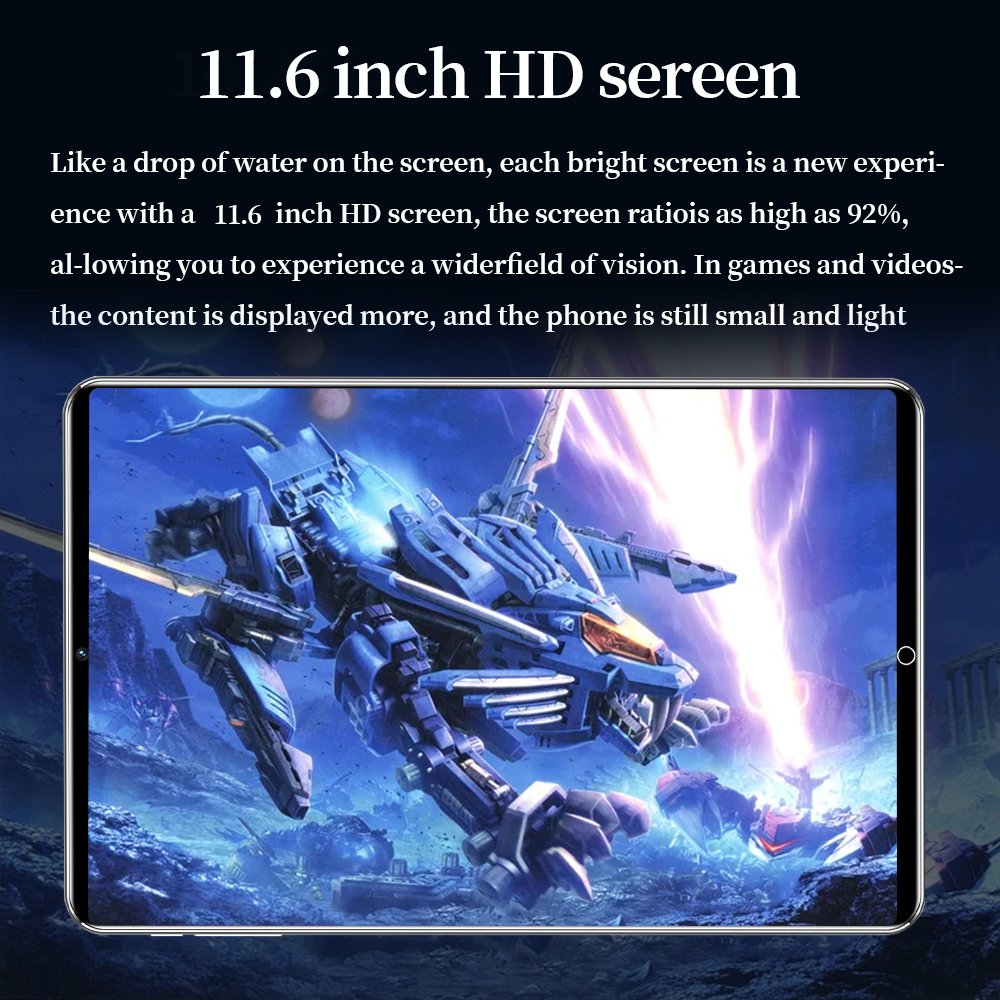 2025 Global Version 16GB RAM 1TB ROM  5G Tablet Android 13.0 12000mAh Smart tablet 11.6 inch tablette 16MP+32MP 10 cores