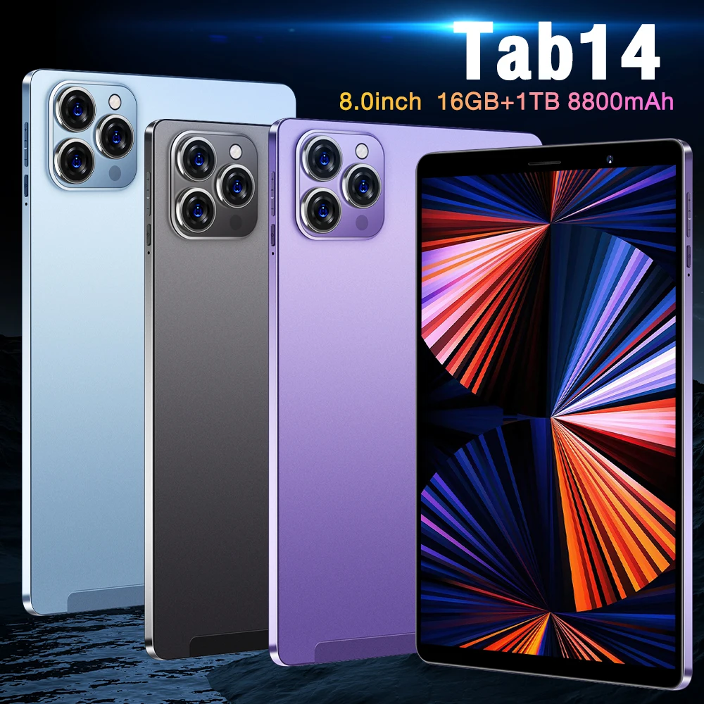 2024 nuevo Original Pad Tab14 PC 8,0 pulgadas tableta Android13.0 16G + 1TB 8800mAh Global 5G tarjeta SIM Dual