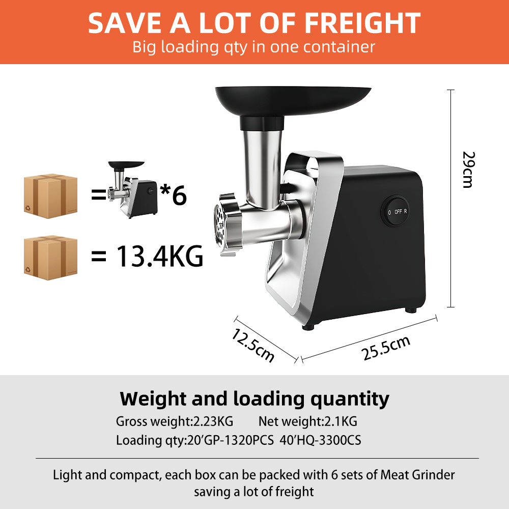 TKKEACE Zware Elektrische Vleesmolen Grinder Max Krachtige Thuis Draagbare Worstvuller Vleesmolen Baby Keukenmachine