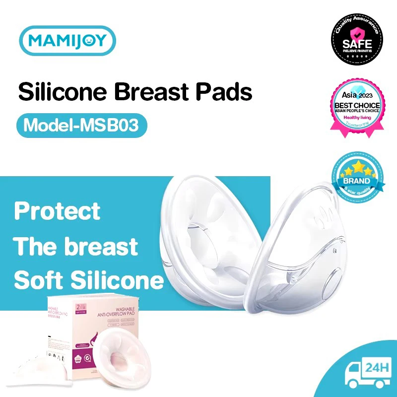 MAMIJOY MSB03 2 pièces économiseur de lait portable pour l'allaitement collecteur de lait maternel manuel coque de sein en Silicone tasse de collecte de lait