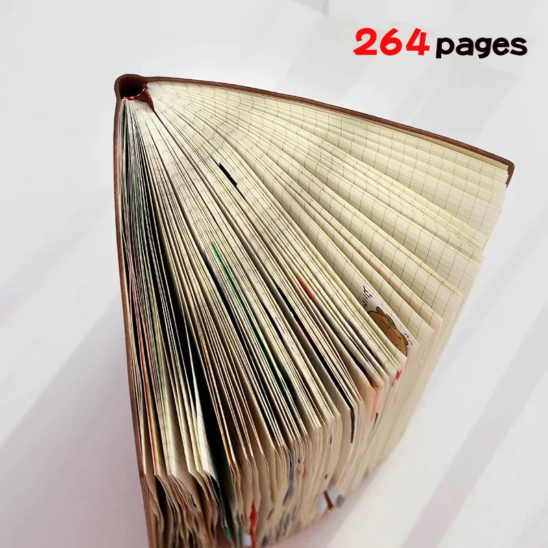 Grid Notebook A5,Travelers Journals School Office Meeting Record 80GSM/264 Pages Checkered Paper Notepad Handbook Agenda 2024/25