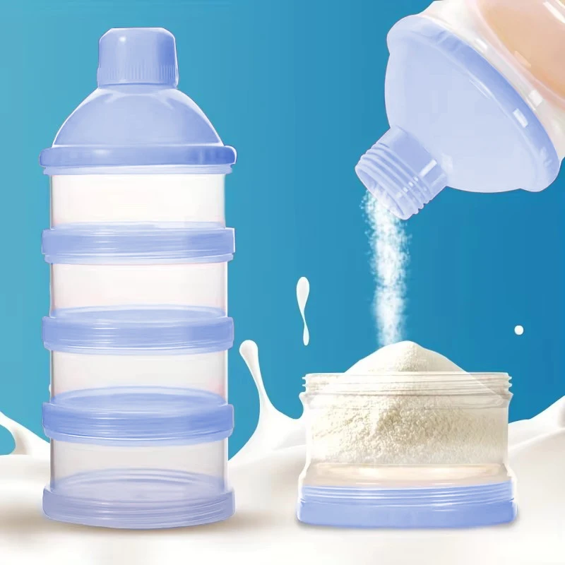 Box für Babymilchpulver, große Kapazität, bunte, mehrschichtige Nahrungsergänzungsbox, unabhängige 5-Gitter-Milchpulverbox