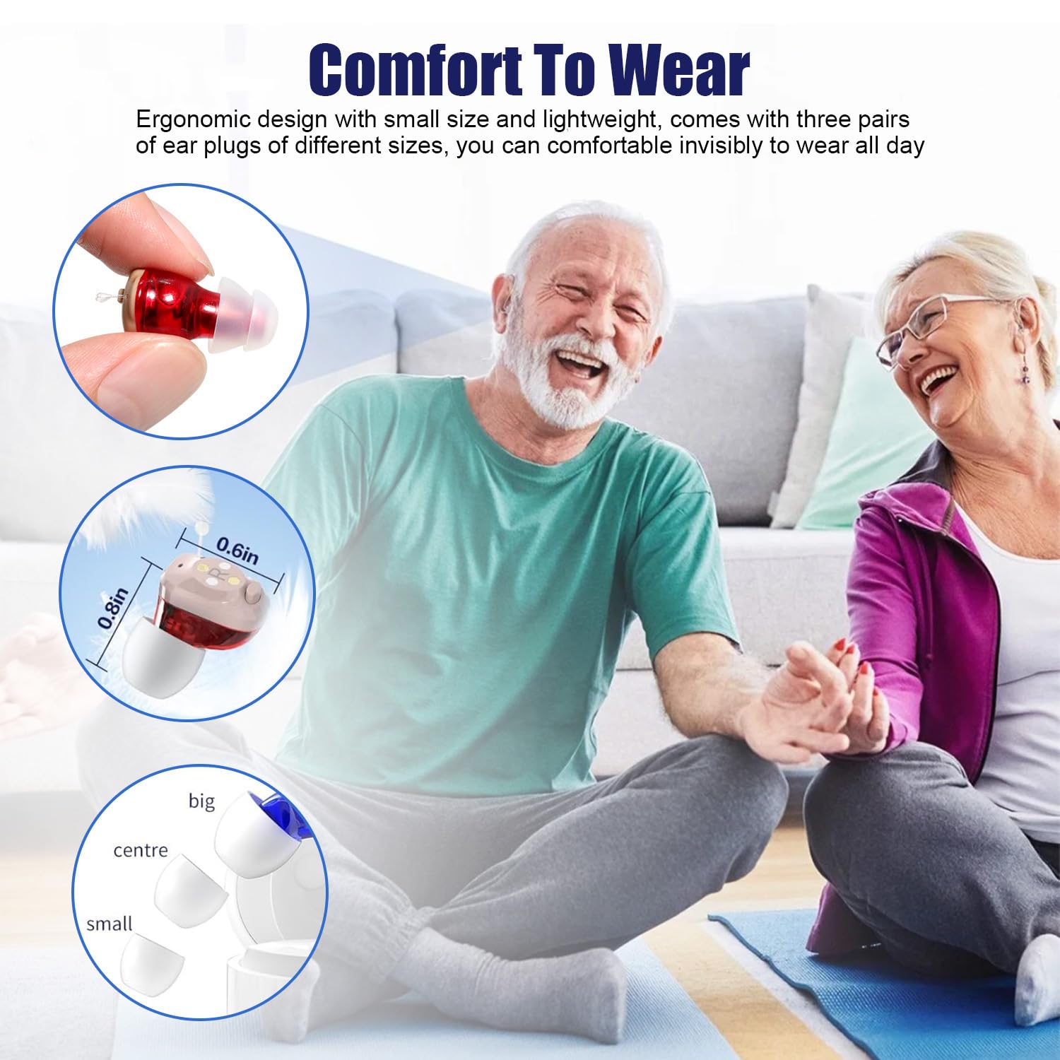 Rechargeable hearing aid hearing aid mini wireless speaker elderly invisible earphone