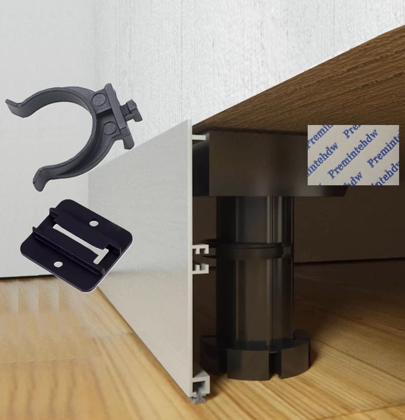 20 Cái/lốc Nhựa Tròn Chân Kẹp Đồ Nhà Bếp Tủ Chân Cho Dân Phượt San Bằng Chân Nhựa PVC Bảng Gỗ Toekick Ốp Rồng Đá Cặp