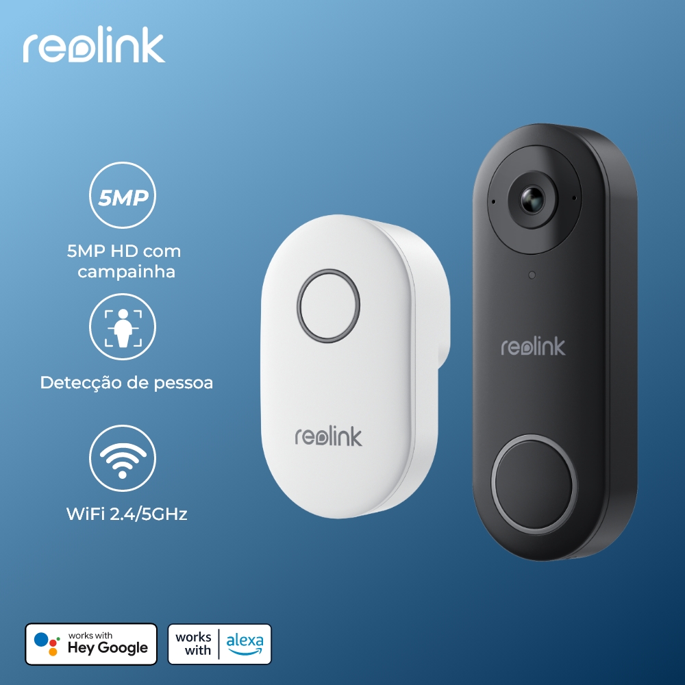Reolink-timbre de puerta con vídeo 2K +, videoportero inteligente para el hogar, soporte de detección humana, timbre de puerta Alexa con carillón, opciones WiFi o PoE