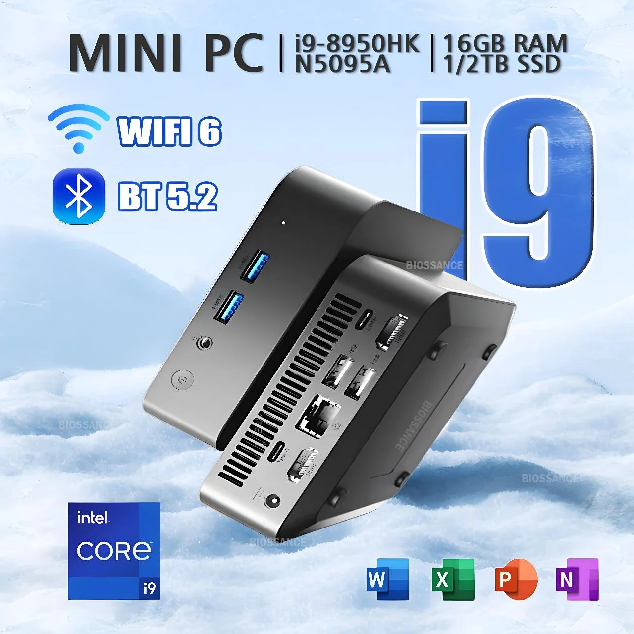 Mini Pc Computer Intel Core I9 8950HK Mini Computer Intel N5095A Windows 11 Pro 16GB DDR4 1TB 2TB SSD WiFi 6 Pc Computer da gioco