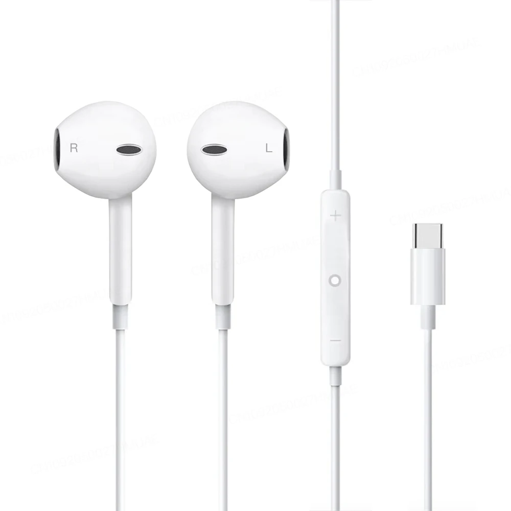 Auriculares con cable originales para Apple iPhone 16, 15, 14, 13 Pro, intrauditivos para Lightning tipo C, auriculares de 3,5mm para Samsung Xiaomi