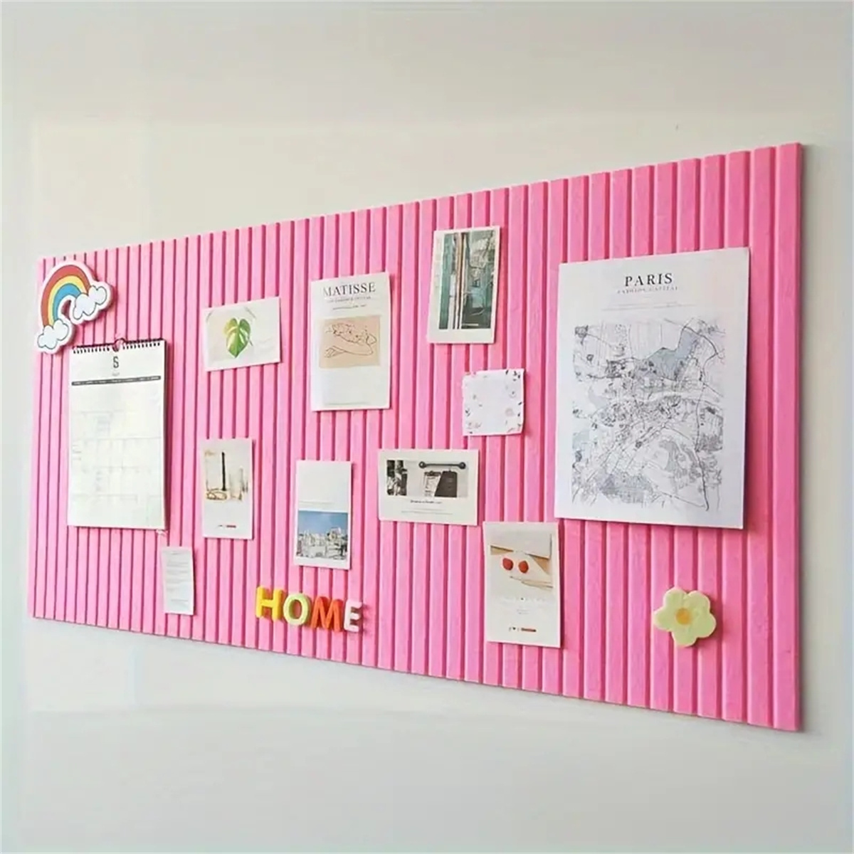 6pcs Felt Wall Stickers Bulletin Board - Artwork Display Board Photo Wall for Living Room, TV Background, Home Office Decor