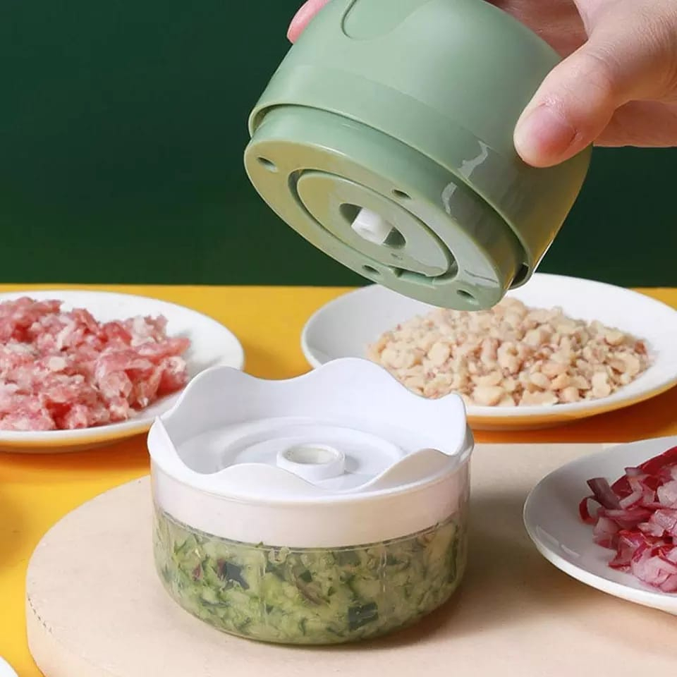 Mini Processador Triturador Sem Fio Elétrico 250ML De Alimentos Para Legumes Alho Gengibre
