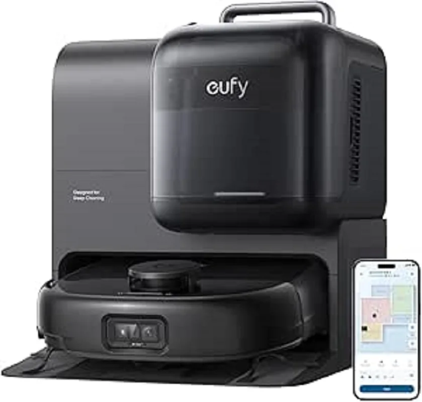 KO eufy E28 Omni Robot Vacuum and Mop Combo – HydroJet-System, mit tragbarem Tiefenreiniger für Teppiche, 20.000 Pa Turbo Suct 4, verkauft