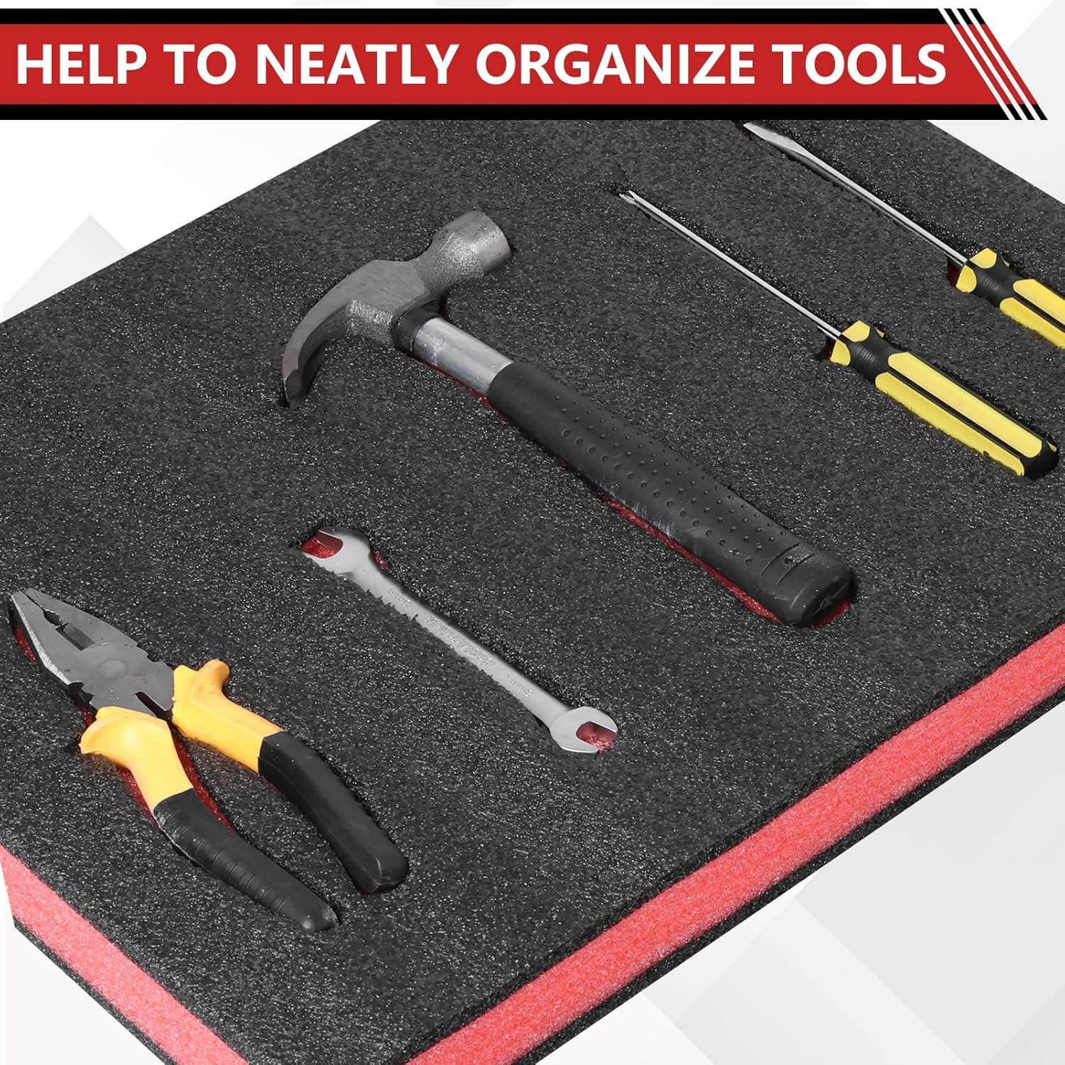 4PCS Tool Box Foam Inserts for Cases Tool Box Liner Storage Tabletop Miniatures Tool Box Camera Case Foam Case Insert Sheet