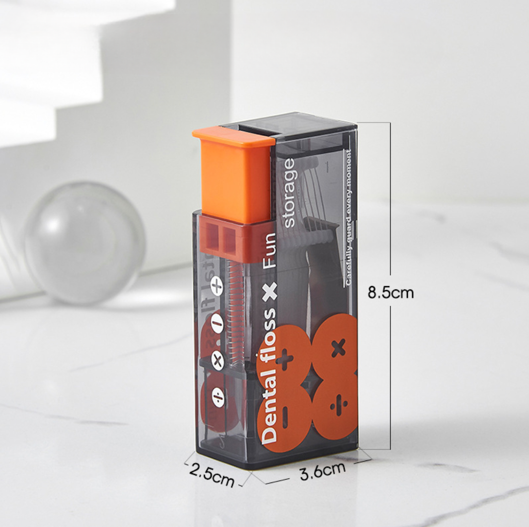 Auto-Floss Pro One-Touch Floss Storage Box Smart Pop-Up Dental Floss Holder with 10 Pre-loaded Refills Portable Oral Care Kit
