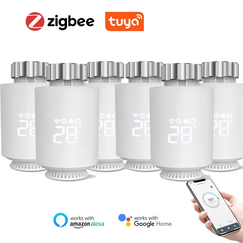 Tuya ZigBee Heizkörper Antrieb Thermostat Smart TRV Thermostat Ventil Temperatur Controller Unterstützung Alexa Google Hause