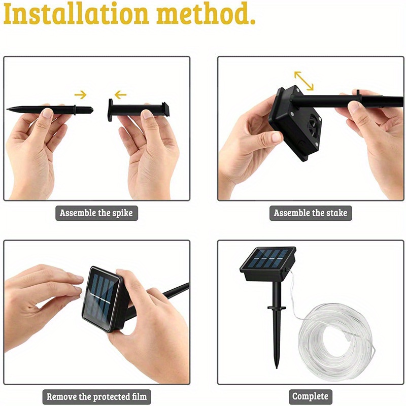 LED 태양 문자열 조명 정원 방수 튜브 로프 램프 야외 휴일 장식 조명에 대 한 크리스마스 갈 랜드 요정 조명