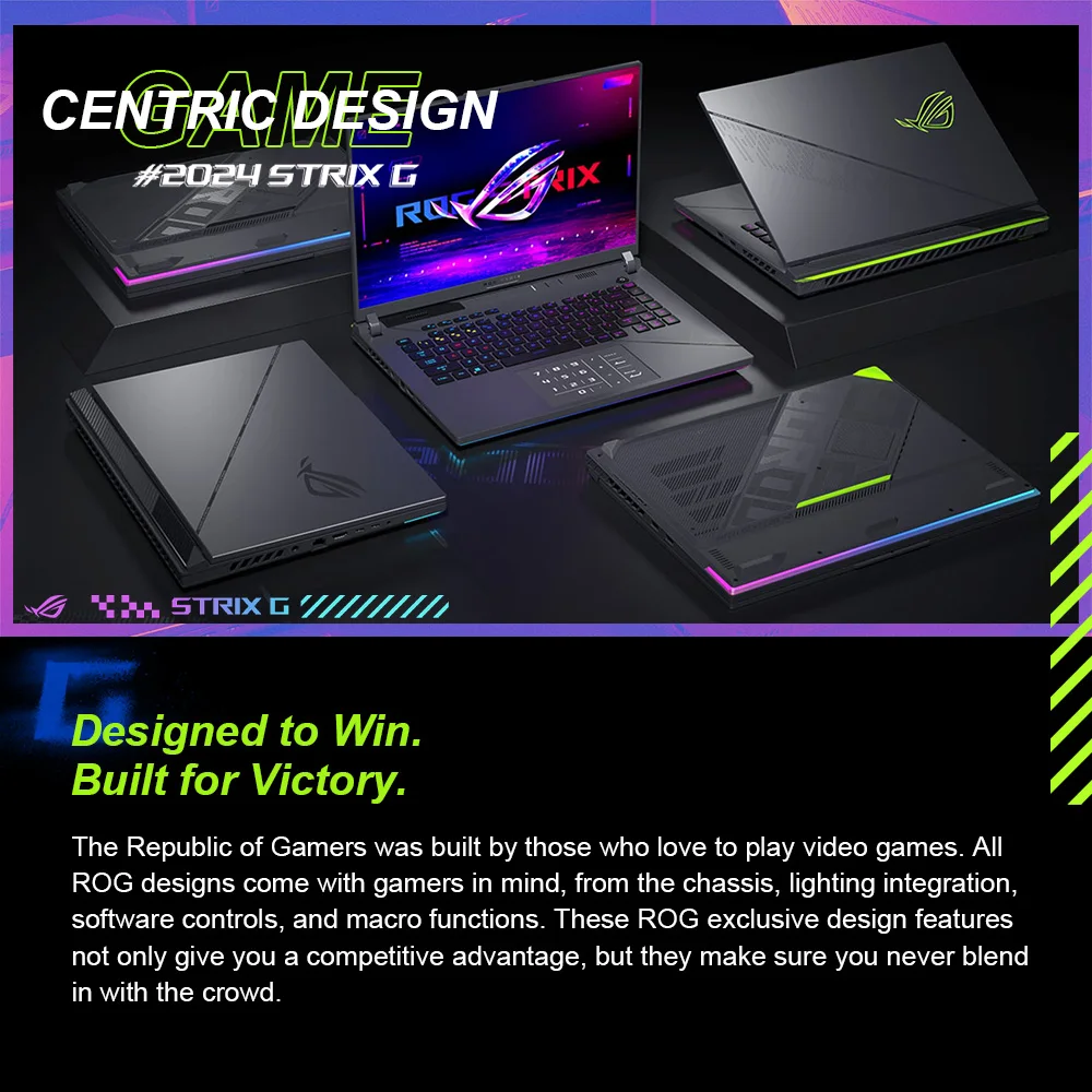 ASUS ROG Strix 16" Gaming Laptop,240Hz WQXGA QHD(2560x1600),Intel Core i9-14900HX,NVIDIA GeForce RTX 4070,64GB DDR5 RAM,4TB SSD