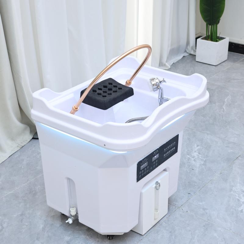 New Head Spa Bed Shampoo Chair Shampoo Salon Furniture Backwash Portable Beauty Salon Suitable Built-in Wastewater Tank