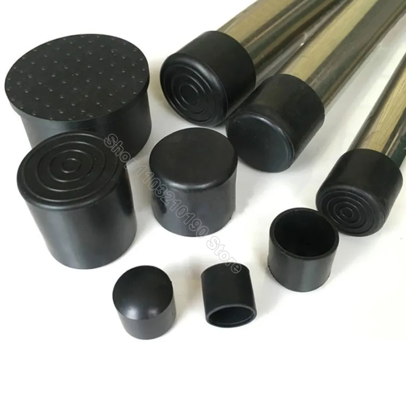 ラウンドゴム椅子脚パッド 6/8/10/12/14/16/20/25/30-120 ミリメートル家具足テーブルエンドプラグ PVC ミュート滑り止め床プロテクターキャップ
