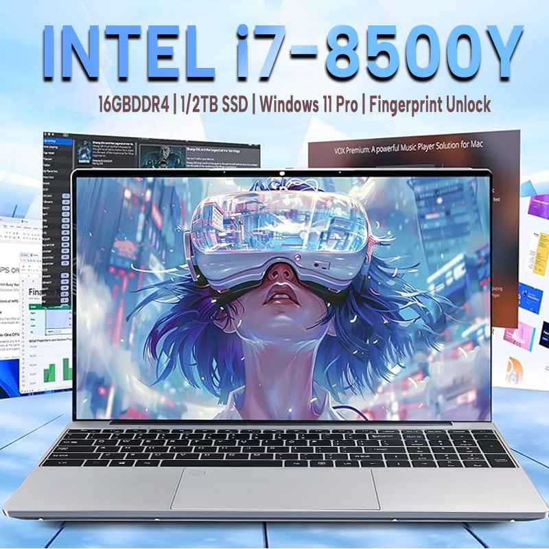 Lapmedicents-Ordinateur portable Windows 11, Intel i7 8500Y, 16 Go de RAM, 1 To SSD, Bureau portable, Étude, PC, Déverrouillage par empreinte digitale