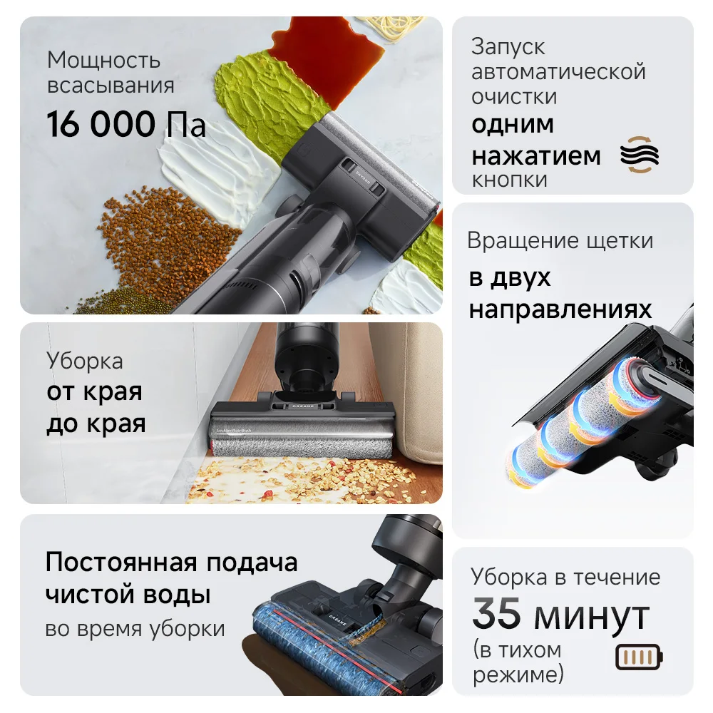 Моющий вертикальный пылесос Dreame Wet& Dry Cordless Vacuum Cleaner G10 Pro