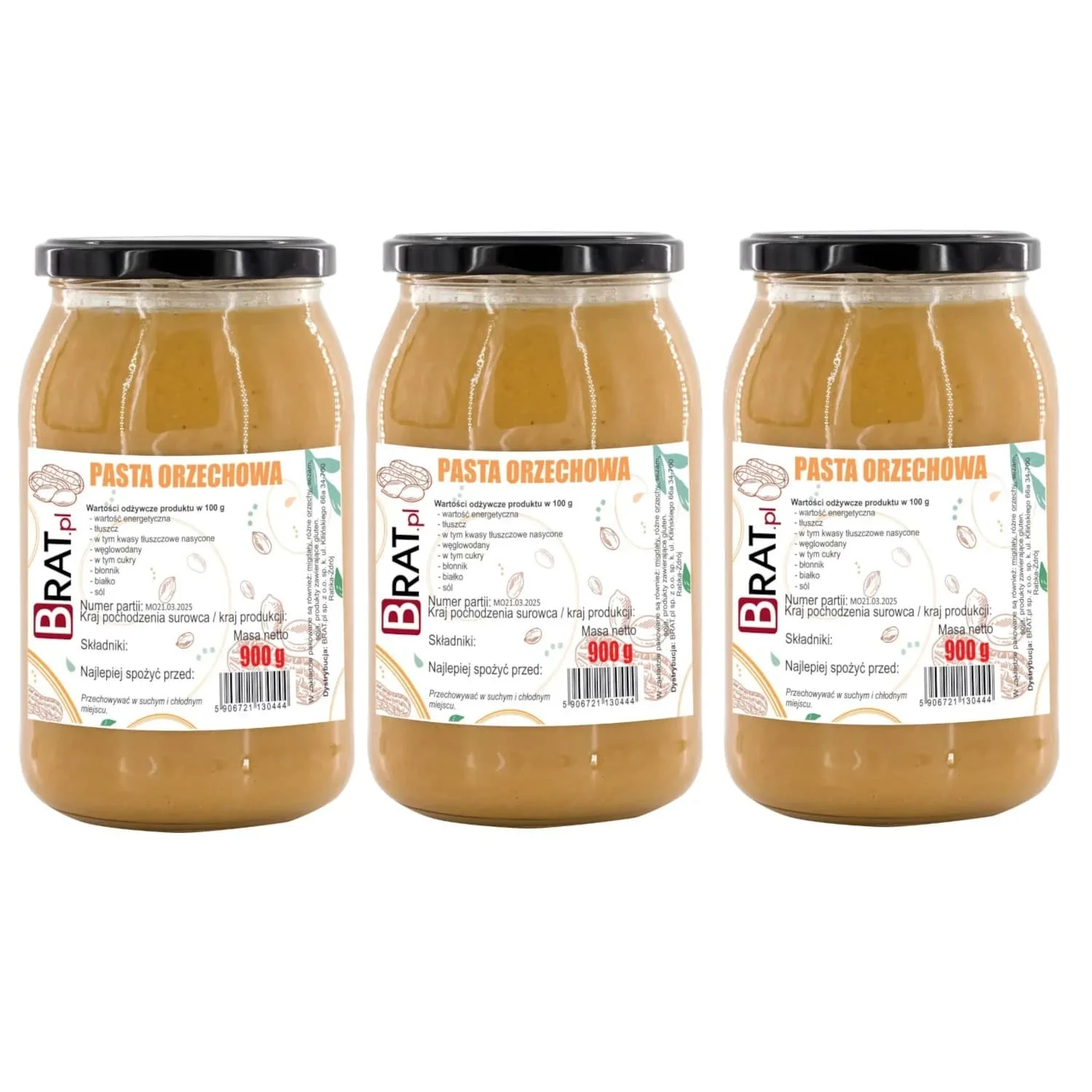 Pasta orzechowa 3 x 900g