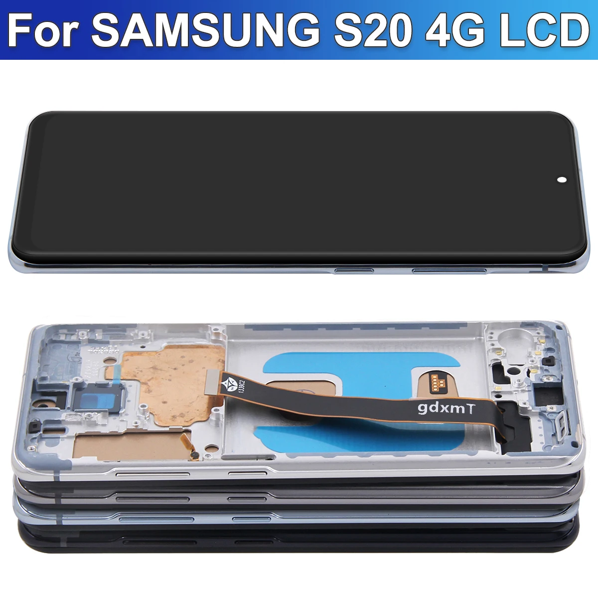 สําหรับ Samsung S20 หน้าจอสัมผัส G980 G980F G980F/DS จอแสดงผล LCD Touch Screen Digitizer เปลี่ยนกรอบ