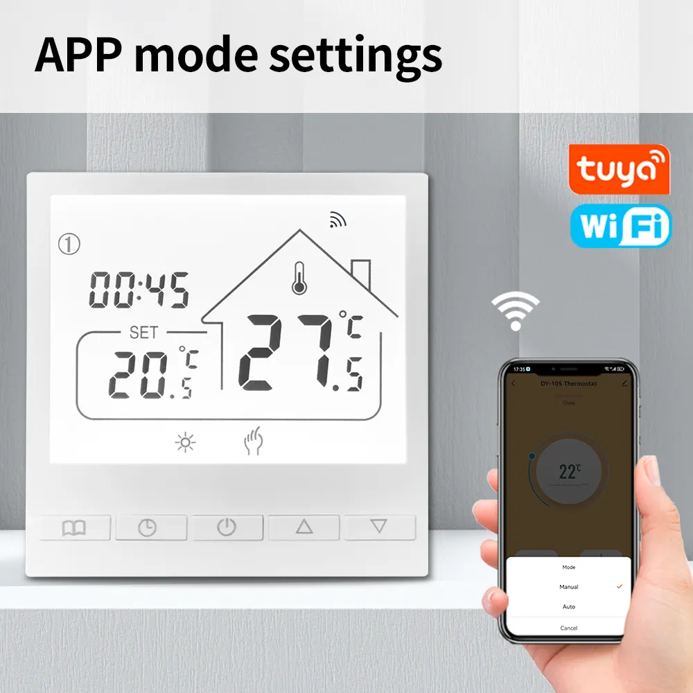 Tuya wifi termostato inteligente controlador de temperatura para ar elétrico calor água/gás bebida temperatura google casa alexa