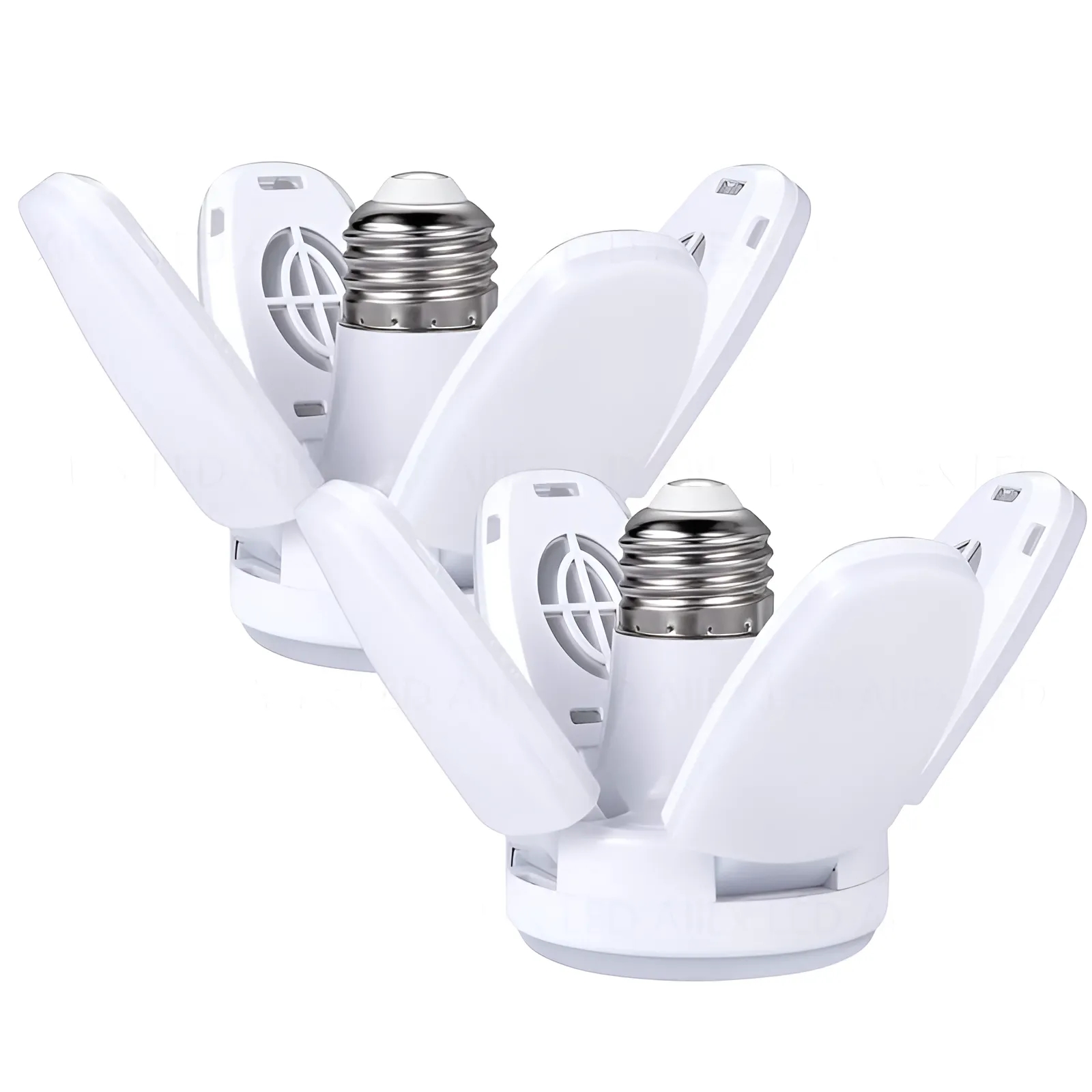 E27 LED-Glühbirne, Lüfterflügel-Timing-Lampe, 220 V, 110 V, 28 W, 360 ° Faltbare LED-Industrie-Glühbirne für Zuhause, Deckenleuchte, Garagenleuchte