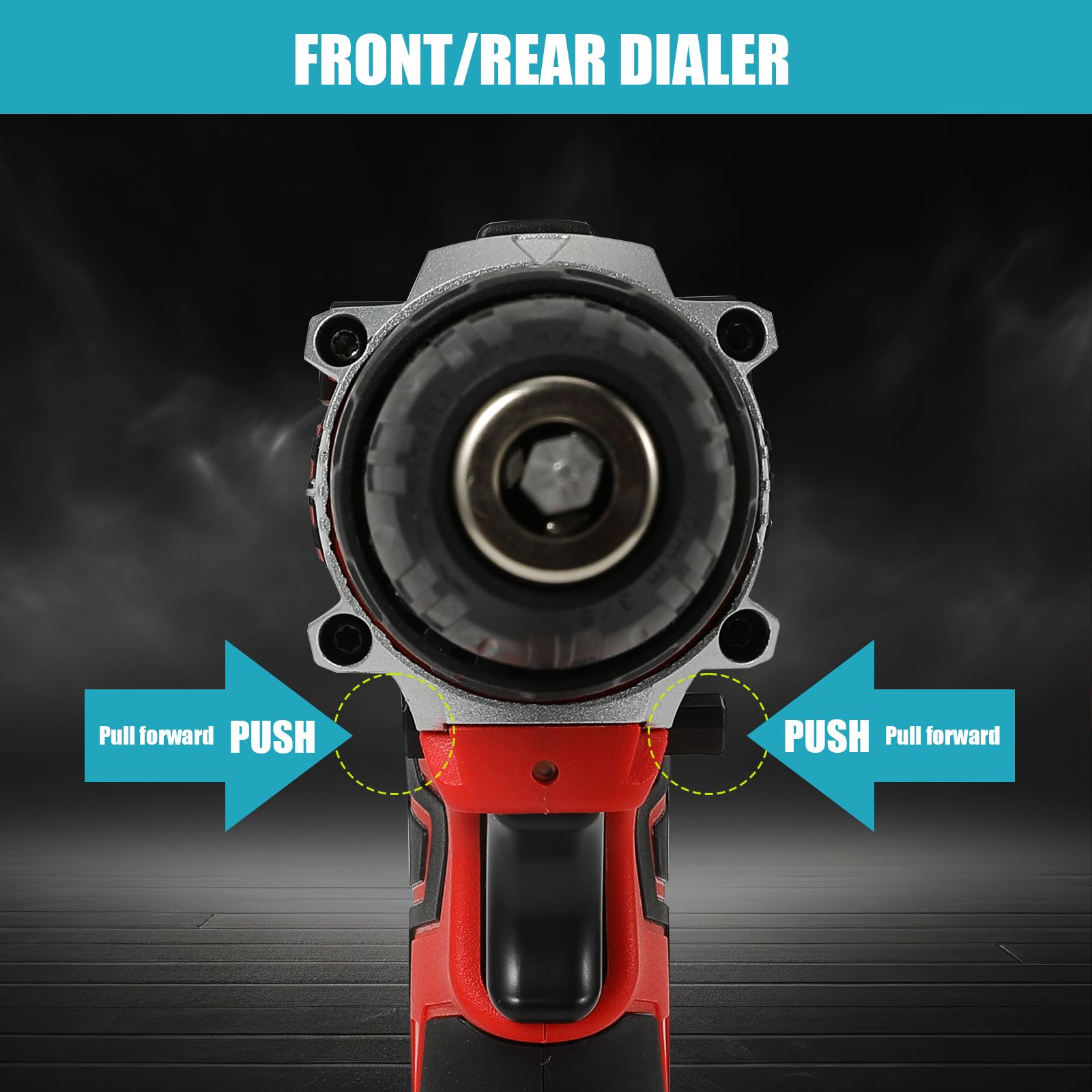 Perceuse à percussion sans fil 21V, tournevis électrique haute puissance, outils de perceuse à percussion électrique rechargés avec 2 batteries